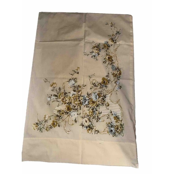 Vintage JP Stevens UTICA Yellow Rose 100% Cotton Pillow Case Victorian Style - Picture 4 of 10